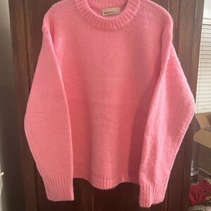 Zenana Outfitters Soft Pink Crew Neck Sweater